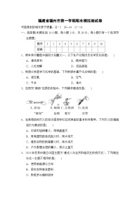 福建省福州市2023-2024学年九年级上学期期末模拟测化学试卷+