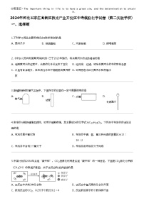 2024年河北石家庄高新区技术产业开发区中考模拟化学试卷（第二实验学校）