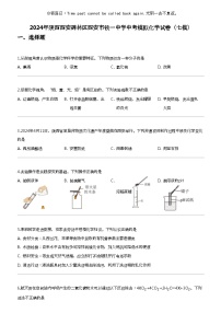 2024年陕西西安碑林区西安市铁一中学中考模拟化学试卷（七模）