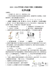 2024年山东省菏泽市成武县育青中学中考三模化学试题