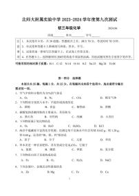 2024年北京师范大学附属实验中学中考第九次测试化学试题