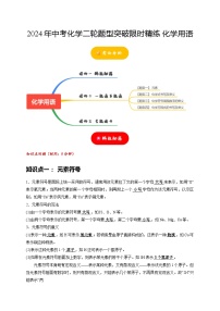 2024年中考化学二轮题型突破限时精练 化学用语 （含解析）