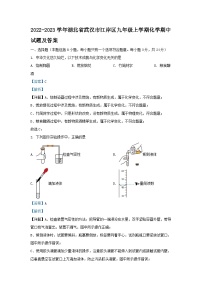 2022-2023学年湖北省武汉市江岸区九年级上学期化学期中试题及答案