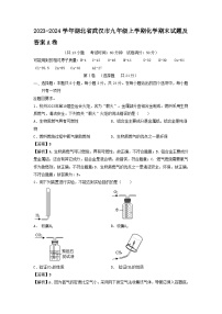 2023-2024学年湖北省武汉市九年级上学期化学期末试题及答案A卷