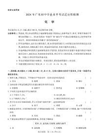 2024年广东省初中学业水平考试适应性检测化学试题