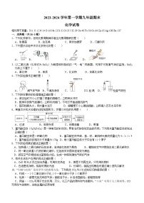 重庆市合川区重点中学2023-2024学年第一学期九年级上学期期末化学试卷