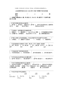 [化学]山东省淄博市张店区2023—2024化学年八年级下学期期中考试化学试题