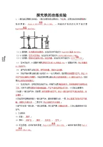11 探究铁的冶炼实验中考化学必考实验专练