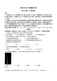 2024年江苏省扬州市仪征市九年级中考三模化学试题