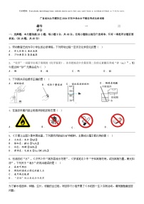 [化学]广东省汕头市潮阳区2024年初中化学业水平模拟考试化学试卷