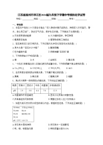 江苏省扬州市邗江区2024届九年级下学期中考模拟化学试卷(含答案)