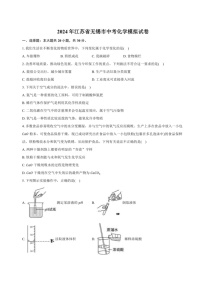 [化学]2024年江苏省无锡市中考化学模拟试卷(含答案)