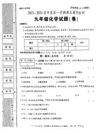 陕西省安康市2023-2024学年九年级上学期期末 教学检测化学试题（含答案）