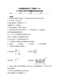 山东省烟台招远市（五四制）2023-2024学年八年级下学期期中考试化学试卷(含答案)