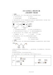 [化学][二模]2024北京初三试题分类汇编：二氧化碳和一氧化碳