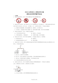 [化学][二模]2024北京初三试题分类汇编：燃料及其利用章节综合