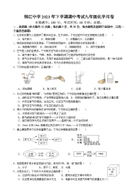 湖南省麻阳苗族自治县锦江中学2023-2024学年九年级上学期期中考试化学试题（含答案）