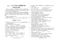 山东省济南市钢城区2023--2024学年九年级上学期期中考试化学试题（含答案）