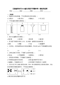 江西省萍乡市2024届九年级下学期中考一模化学试卷(含答案)
