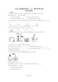 [化学]2023北京重点校初三上学期期中试题分类汇编：方程式