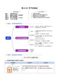 第05讲 空气的组成（人教版）-新九年级化学暑假衔接讲义（教师版+学生版）