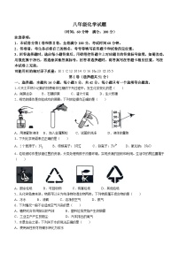 山东省潍坊市诸城市2023-2024学年八年级下学期7月期末化学试题(无答案)