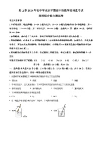 2024年四川省眉山市中考化学真题