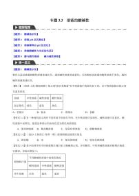 专题3.3溶液的酸碱性（五大题型）-2023-2024学年九年级化学第一学期同步举一反三系列（沪教版·上海）（含答案）