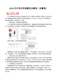 2024年中考化学真题完全解读（安徽卷）