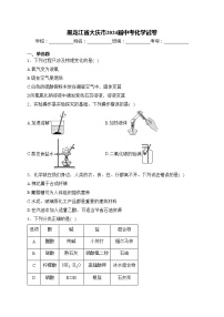 黑龙江省大庆市2024届中考化学试卷(含答案)