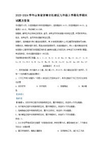 2023-2024学年山东省济南市长清区九年级上学期化学期末试题及答案