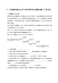 实验专项17 工艺流程专题共20题-2024年中考化学常考点专题必杀题（广东专用）（含答案）