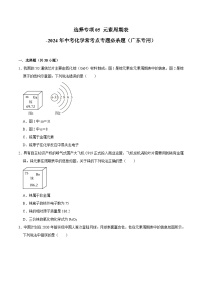 选择专项05 元素周期表共30题-2024年中考化学常考点专题必杀题（广东专用）（含答案）