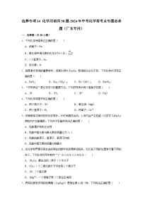 选择专项14 化学用语共30题-2024年中考化学常考点专题必杀题（广东专用）（含答案）