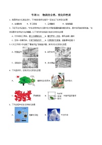 专项01 物质的分类、变化和性质25题-2024年中考化学常考点必杀300题（全国通用）（含答案）