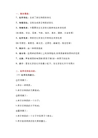 初中化学中考复习知识点总结