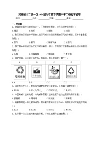 河南省十二县一区2024届九年级下学期中考二模化学试卷(含答案)