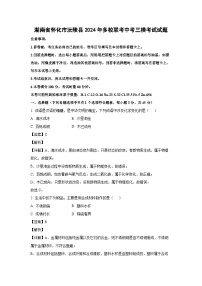 [化学][三模]湖南省怀化市沅陵县2024年多校联考中考三模考试试题(解析版)