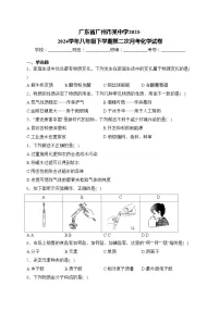 广东省广州市某中学2023-2024学年八年级下学期第二次月考化学试卷(含答案)