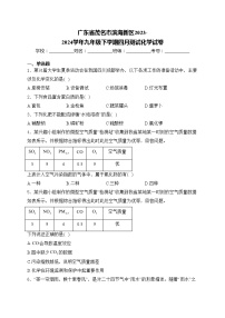 广东省茂名市滨海新区2023-2024学年九年级下学期四月测试化学试卷(含答案)