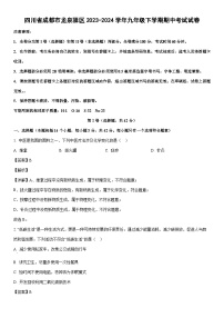 [化学][期中]四川省成都市龙泉驿区2023-2024学年九年级下学期期中考试试卷(解析版)