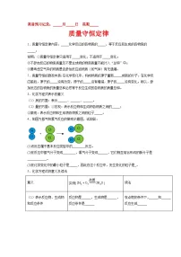 初中化学课题 1 质量守恒定律同步测试题