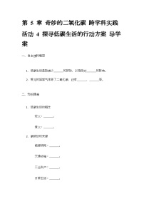 初中化学沪教版（2024）九年级上册第5章 奇妙的二氧化碳跨学科实践活动4 探寻低碳生活的行动方案优质学案设计