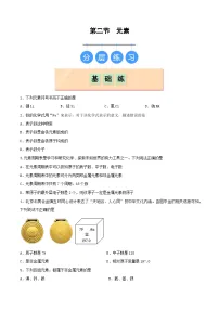 初中化学鲁教版（2024）九年级上册第二节 元素精品当堂检测题