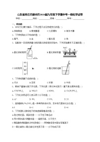 山东省枣庄市滕州市2024届九年级下学期中考一模化学试卷(含答案)