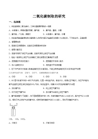 初中化学人教版九年级上册第六单元 碳和碳的氧化物课题2 二氧化碳制取的研究练习