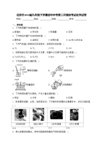 北京市2024届九年级下学期初中中考第三次模拟考试化学试卷(含答案)