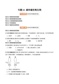 2024年中考化学真题分类汇编（全国通用）专题03 碳和碳的氧化物（第02期）（原卷版）