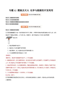 2024年中考化学真题分类汇编（全国通用）专题12 燃烧及灭火 化学与能源的开发利用（第02期）（解析版）