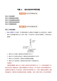 2024年中考化学真题分类汇编（全国通用）专题20 综合实验和科学探究题（第01期）（解析版）